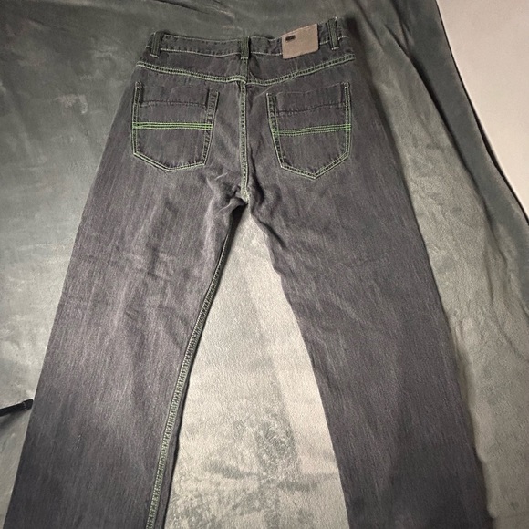 Green Stitching Denim Y2K Streetwear Size 34w 50$ - Picture 2 of 5